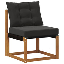 Buitenzitmiddelsofa Massief acaciahout en Textilene Stof