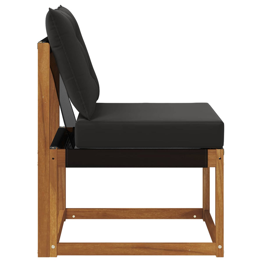 Buitenzitmiddelsofa Massief acaciahout en Textilene Stof