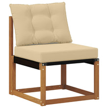 Buitenzitmiddelsofa Massief acaciahout en Textilene Stof