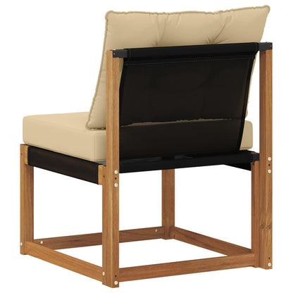 Buitenzitmiddelsofa Massief acaciahout en Textilene Stof