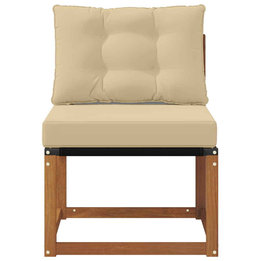 Buitenzitmiddelsofa Massief acaciahout en Textilene Stof