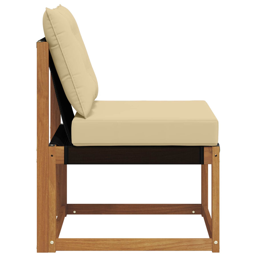 Buitenzitmiddelsofa Massief acaciahout en Textilene Stof