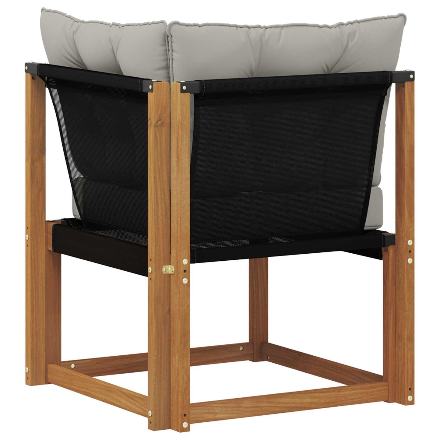 Buiten Hoek Sofa Massief acaciahout en textilene stof Naturel