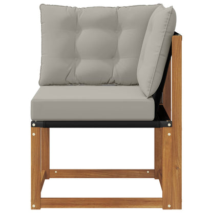 Buiten Hoek Sofa Massief acaciahout en textilene stof Naturel