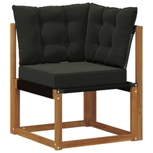 Buiten Hoek Sofa Massief acaciahout en textilene stof Naturel