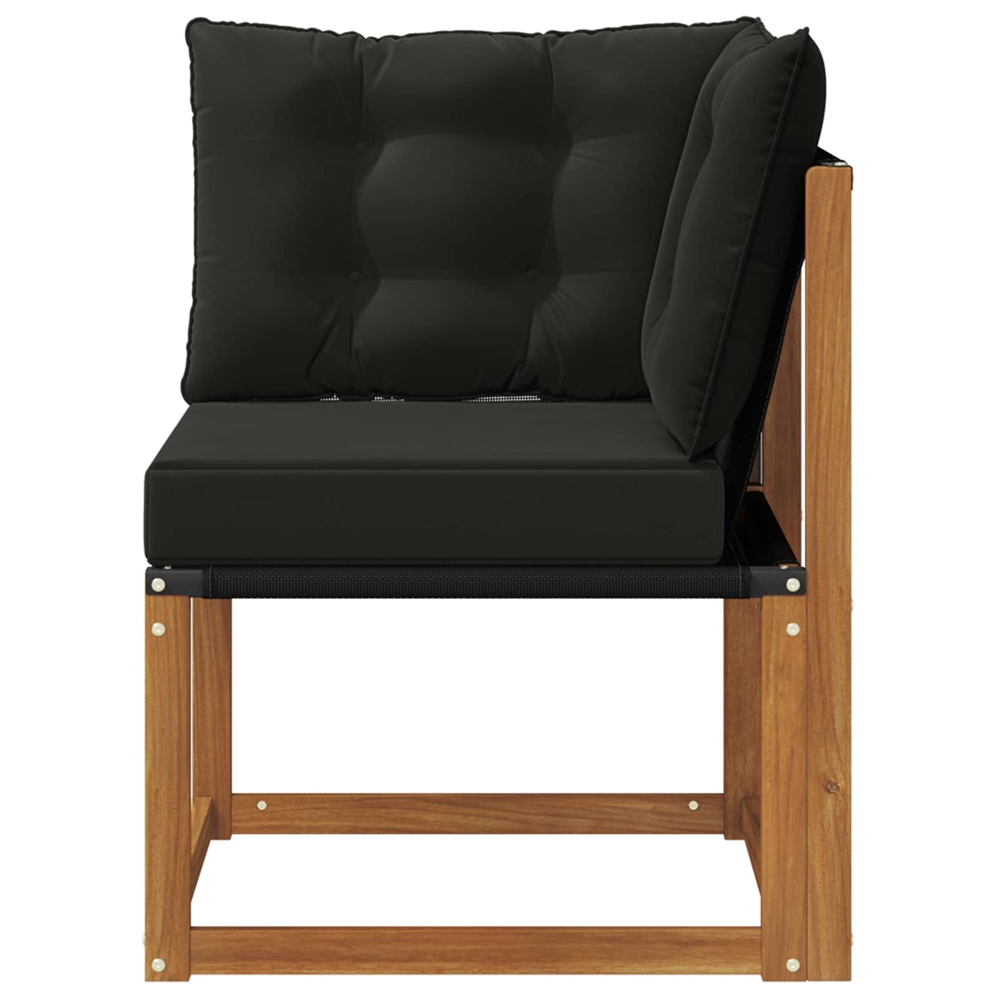 Buiten Hoek Sofa Massief acaciahout en textilene stof Naturel