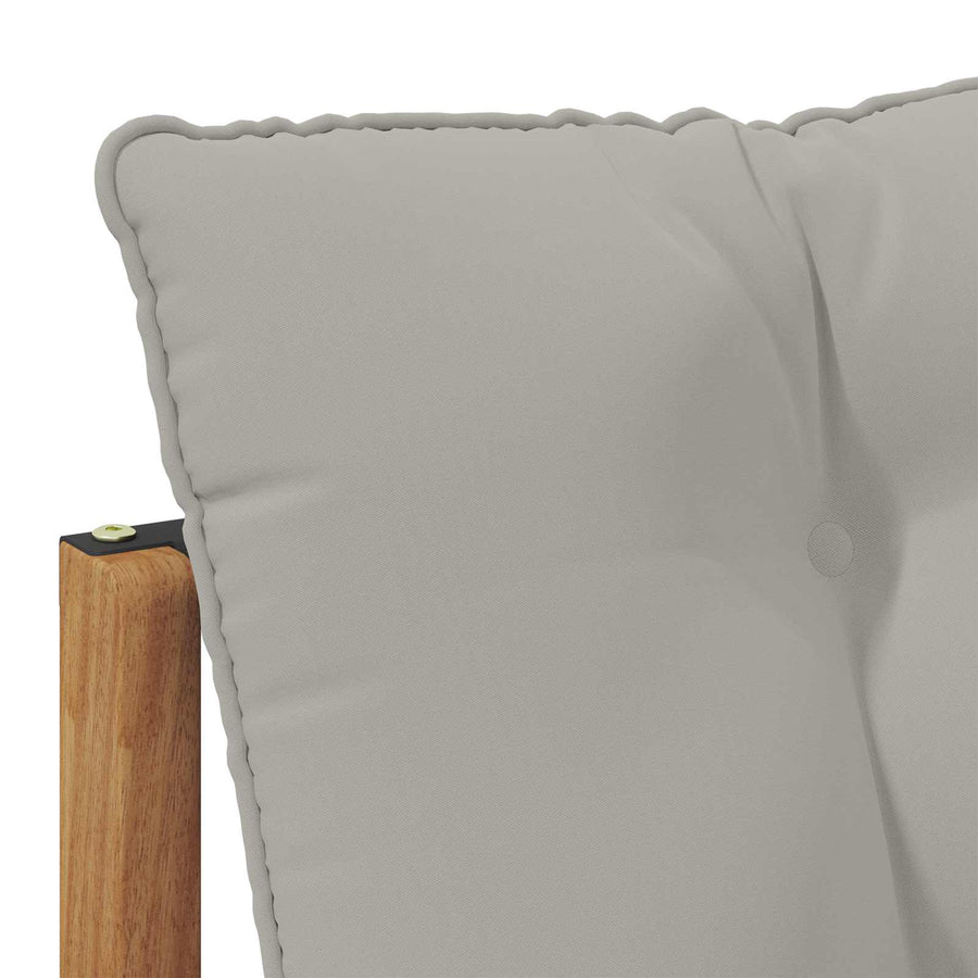 3 Stuk Buitenzitmiddelsofa Massief acaciahout en textilene stof