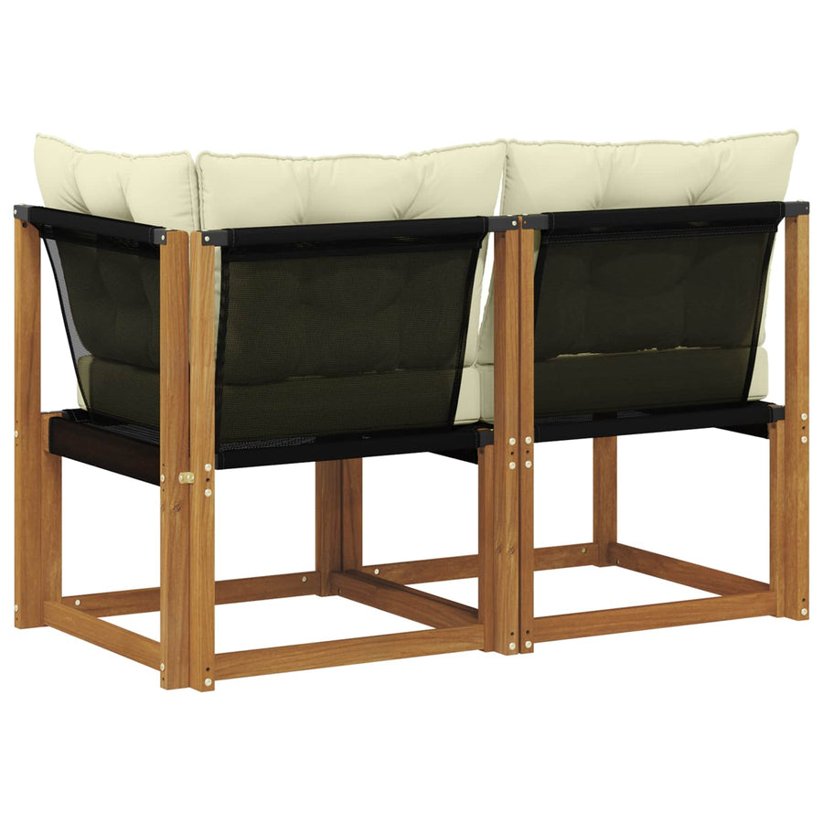 Outdoor Midden- en Hoeksalon met kussen 2 Stuk Naturel