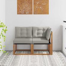 Outdoor Midden- en Hoeksalon met kussen 2 Stuk Naturel
