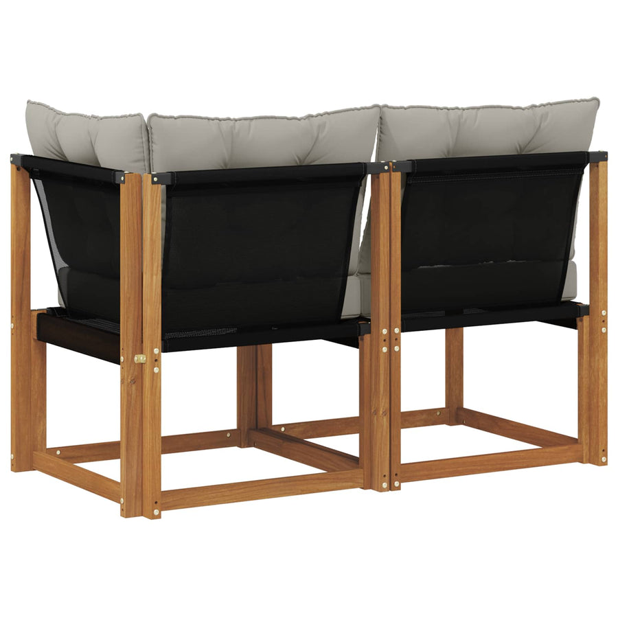 Outdoor Midden- en Hoeksalon met kussen 2 Stuk Naturel