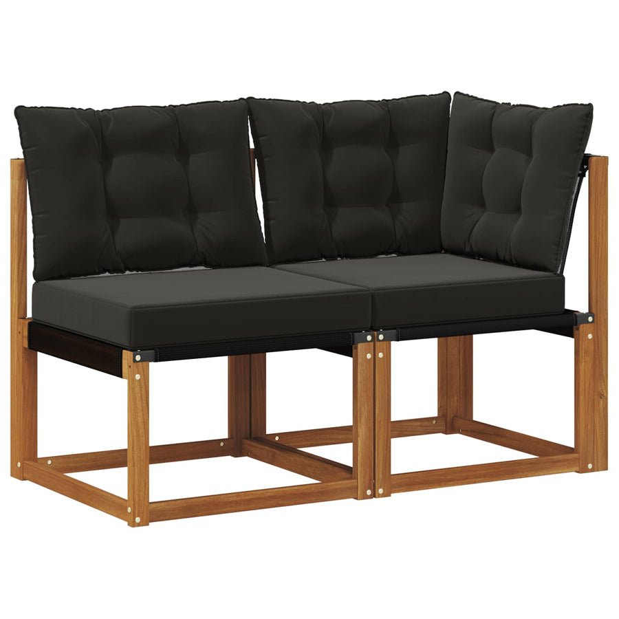 Outdoor Midden- en Hoeksalon met kussen 2 Stuk Naturel