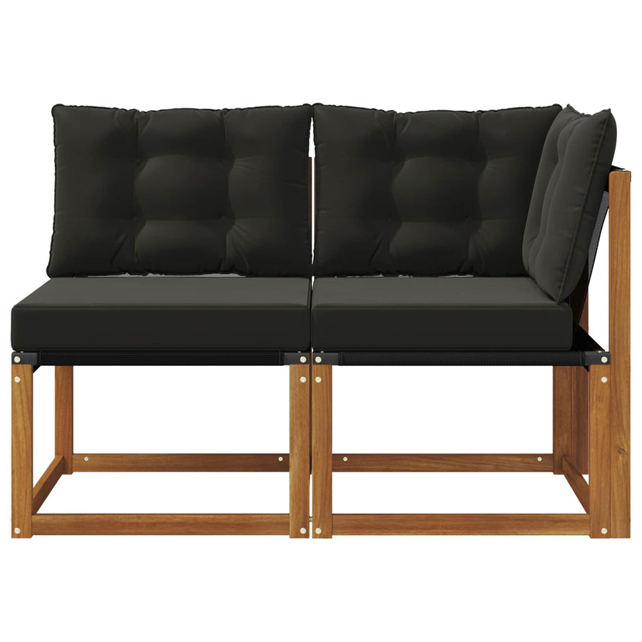 Outdoor Midden- en Hoeksalon met kussen 2 Stuk Naturel