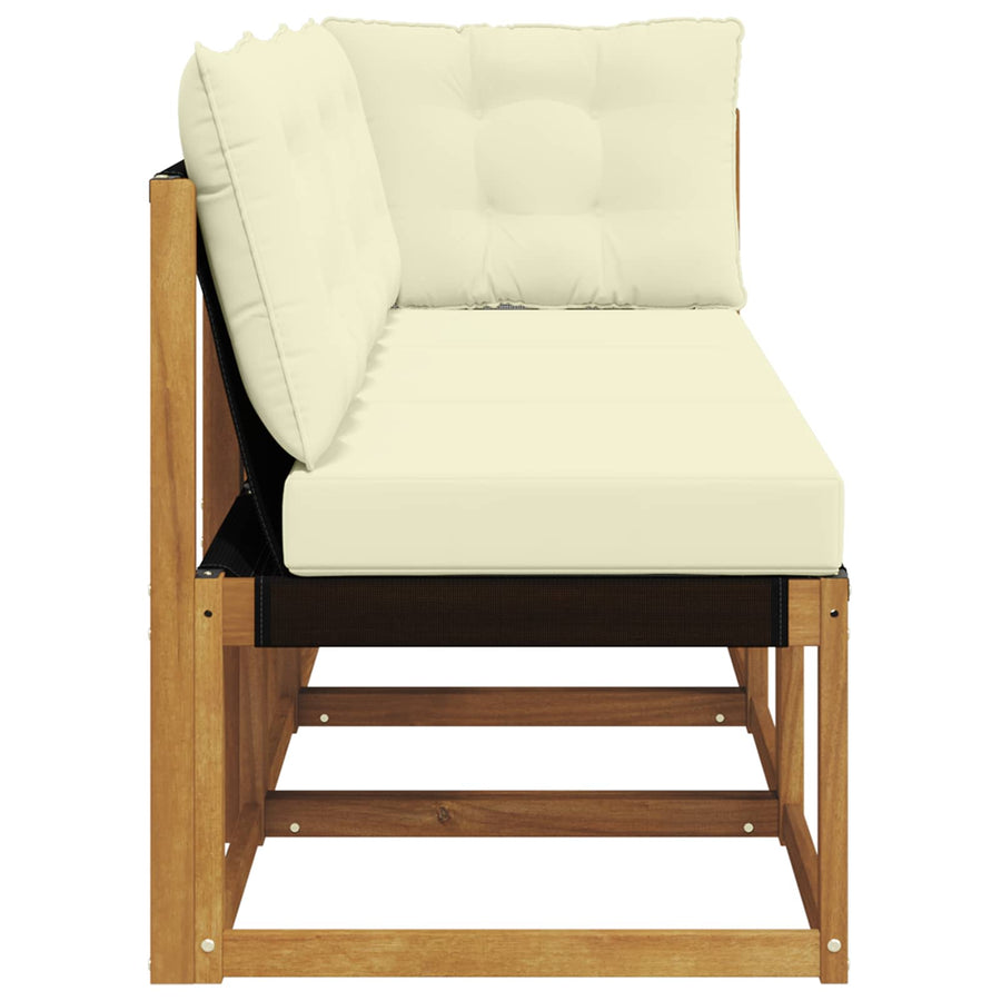 Outdoor Midden- en Hoeksalon met kussen 3 Stuk Naturel