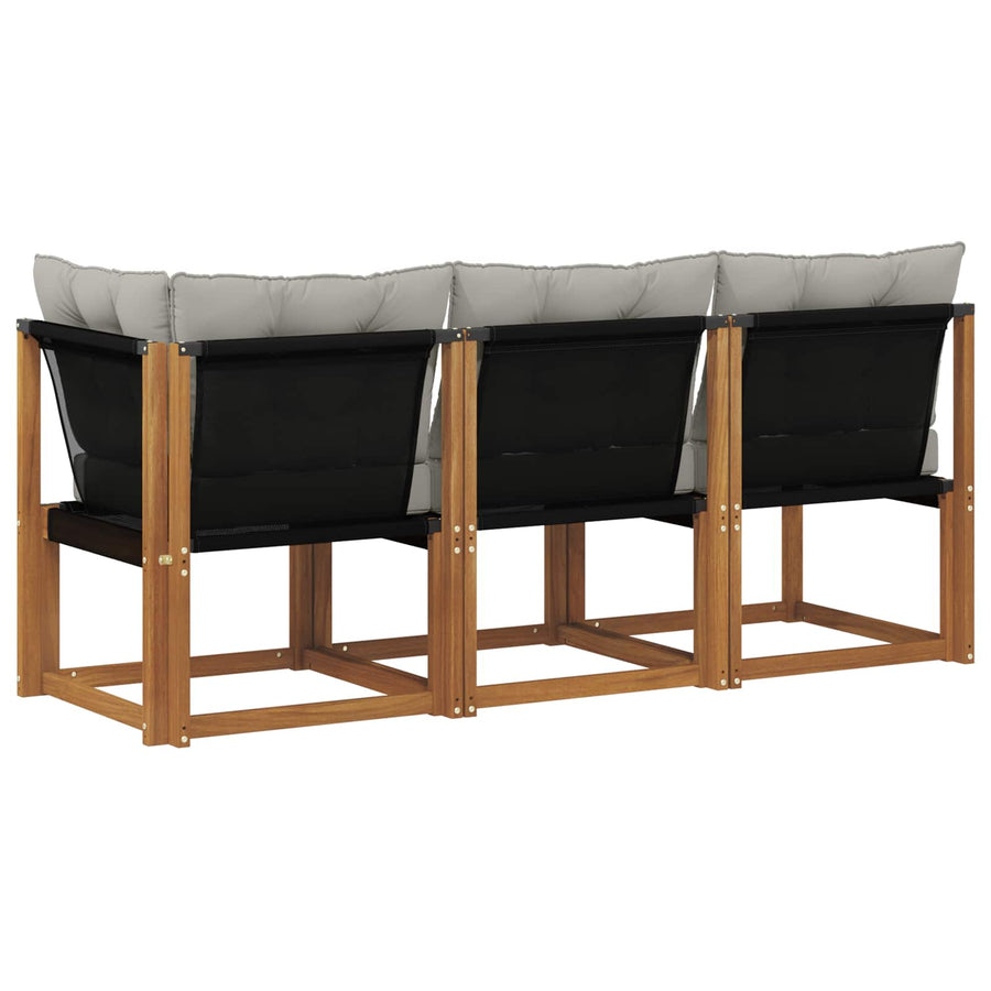 Outdoor Midden- en Hoeksalon met kussen 3 Stuk Naturel