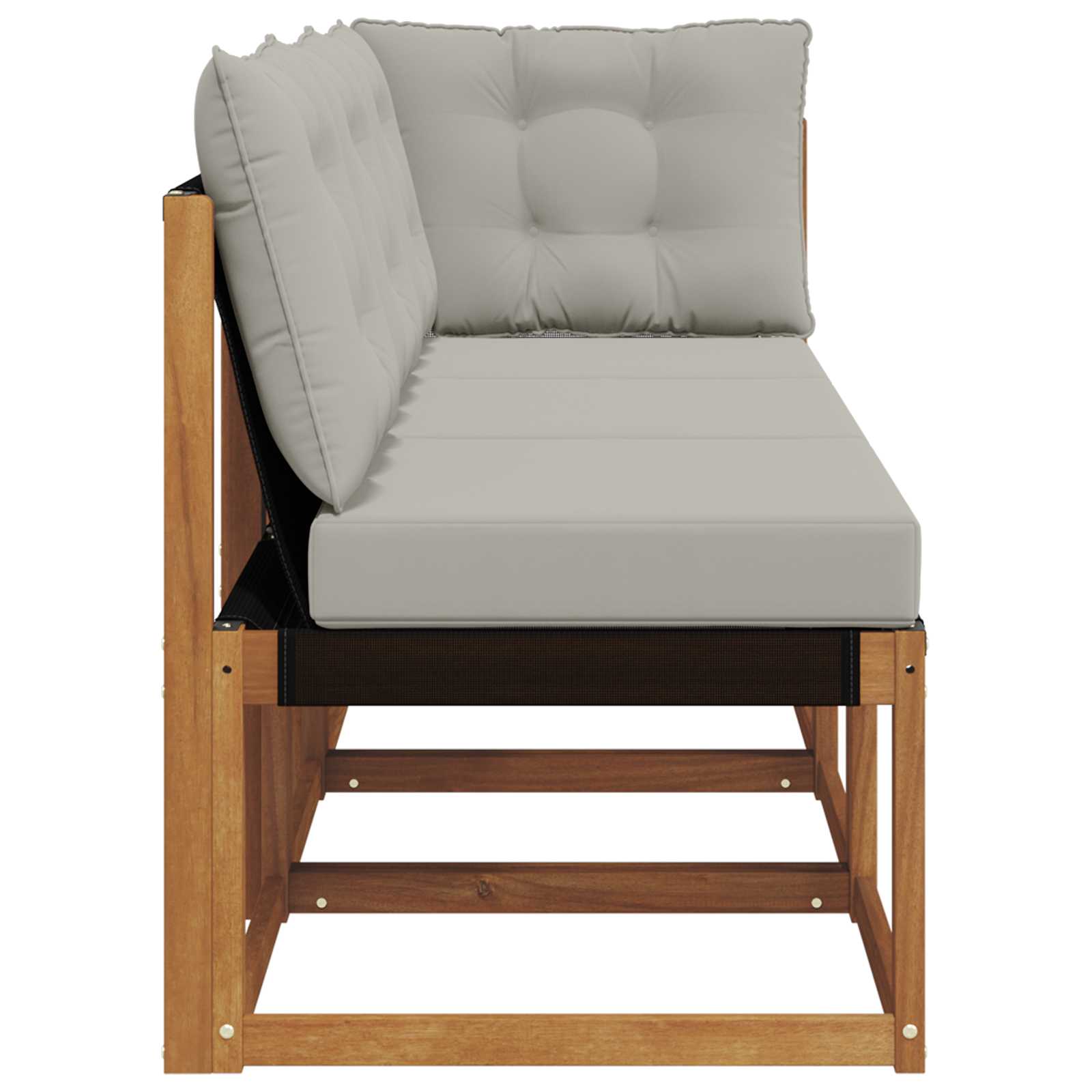 Outdoor Midden- en Hoeksalon met kussen 3 Stuk Naturel