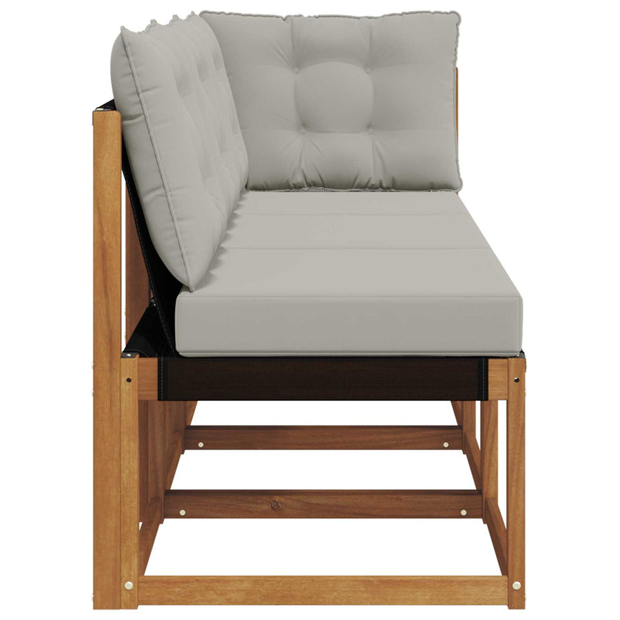 Outdoor Midden- en Hoeksalon met kussen 3 Stuk Naturel