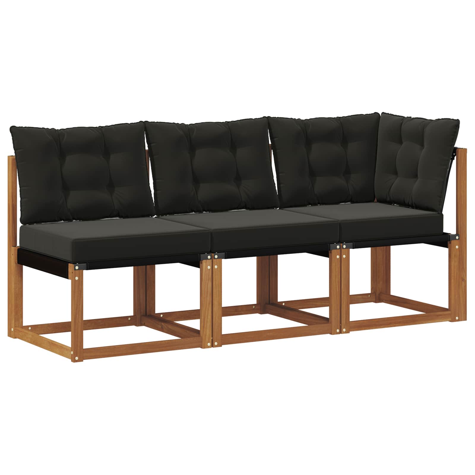 Outdoor Midden- en Hoeksalon met kussen 3 Stuk Naturel