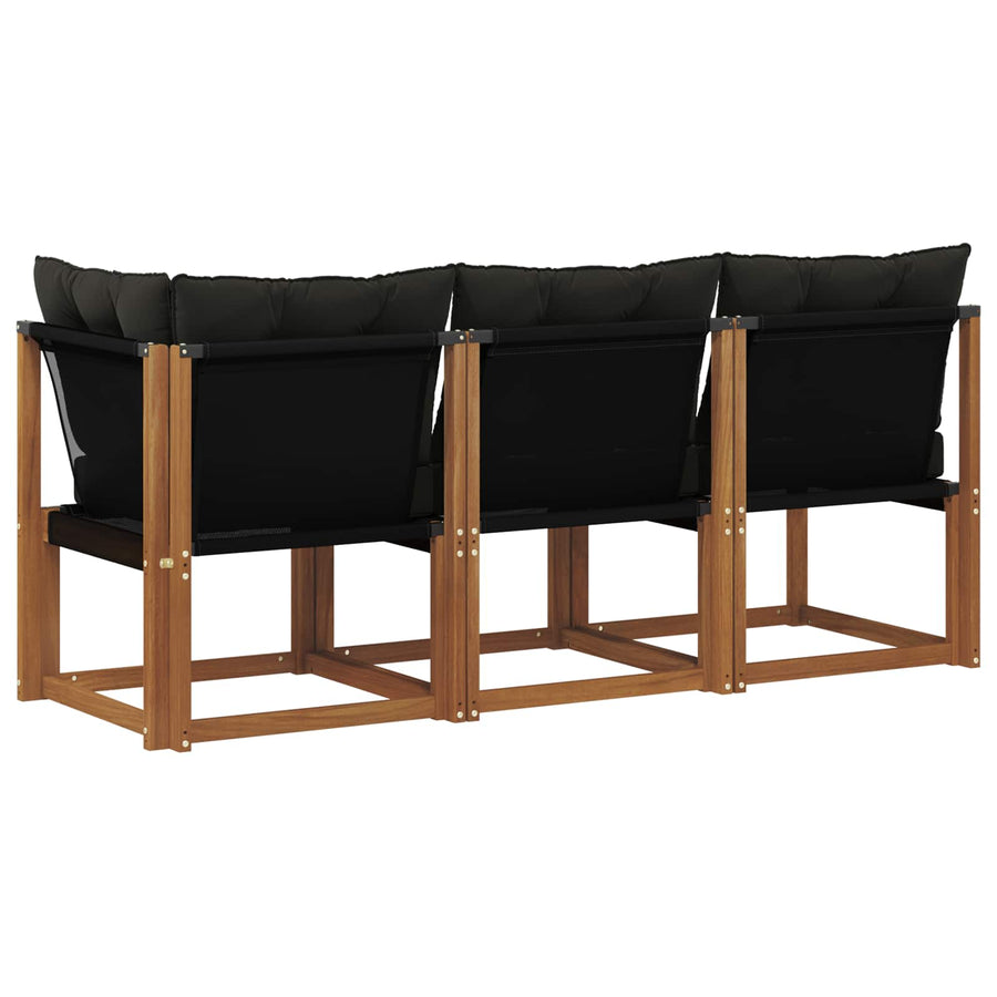 Outdoor Midden- en Hoeksalon met kussen 3 Stuk Naturel