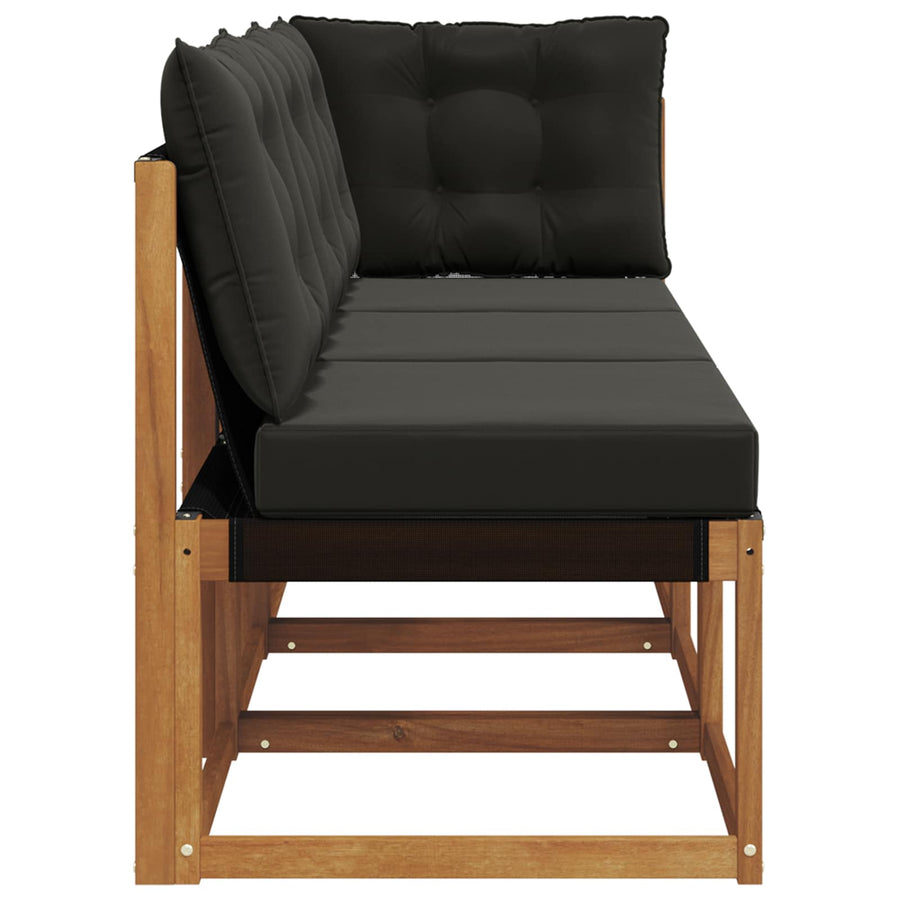 Outdoor Midden- en Hoeksalon met kussen 3 Stuk Naturel