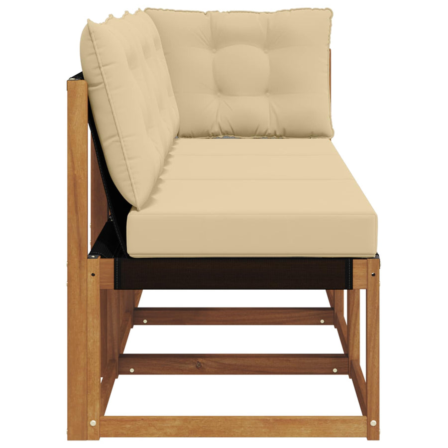 Outdoor Midden- en Hoeksalon met kussen 3 Stuk Naturel