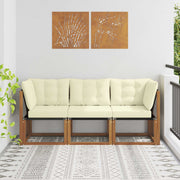 Modulaire loungeset massief acaciahout naturel 185,5x63x73 cm