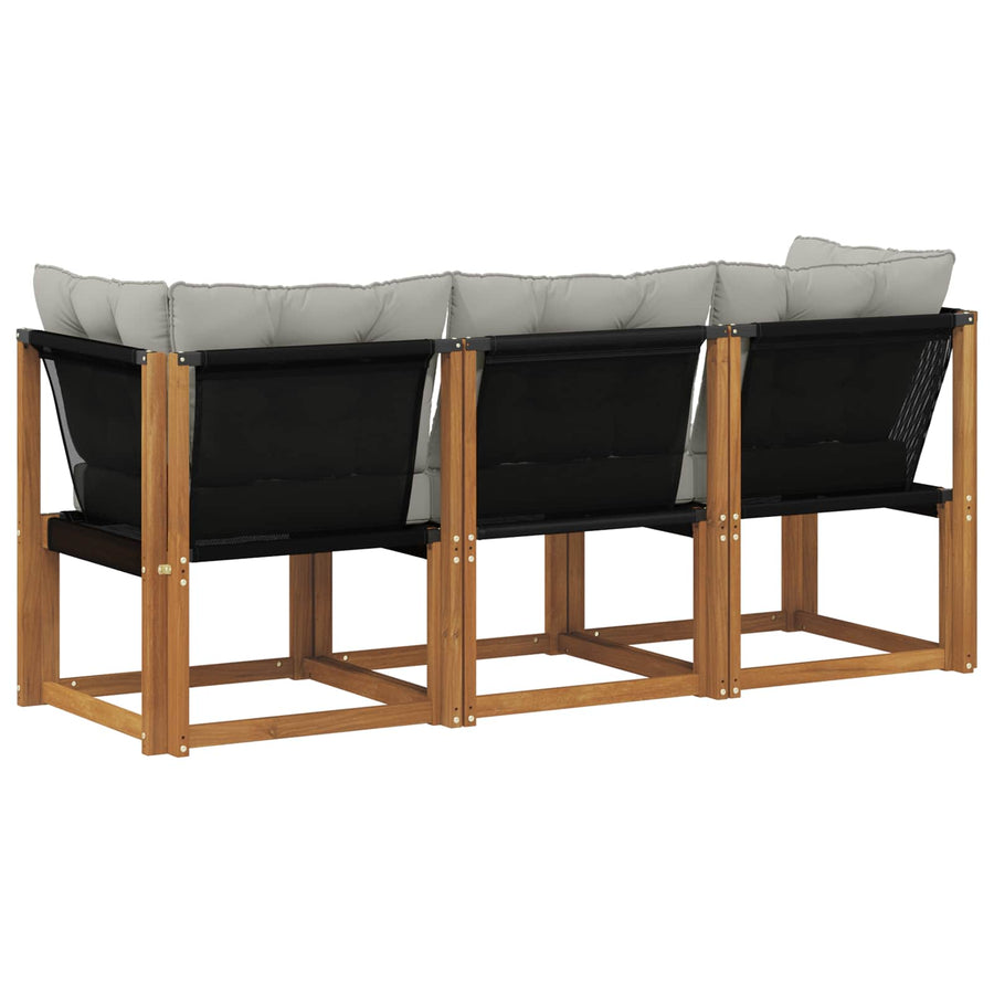 Outdoor Midden- en Hoeksalon met kussen 3 Stuk Naturel