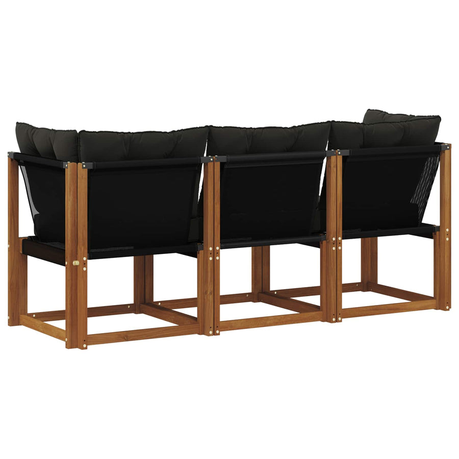 Outdoor Midden- en Hoeksalon met kussen 3 Stuk Naturel