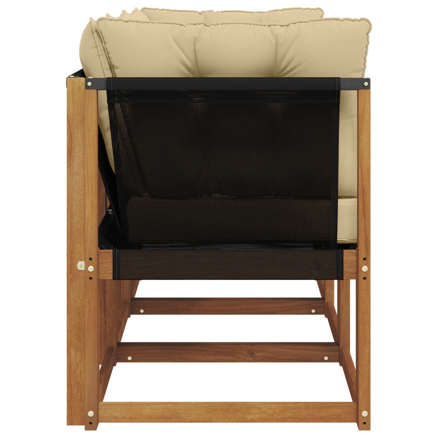 Outdoor Midden- en Hoeksalon met kussen 3 Stuk Naturel
