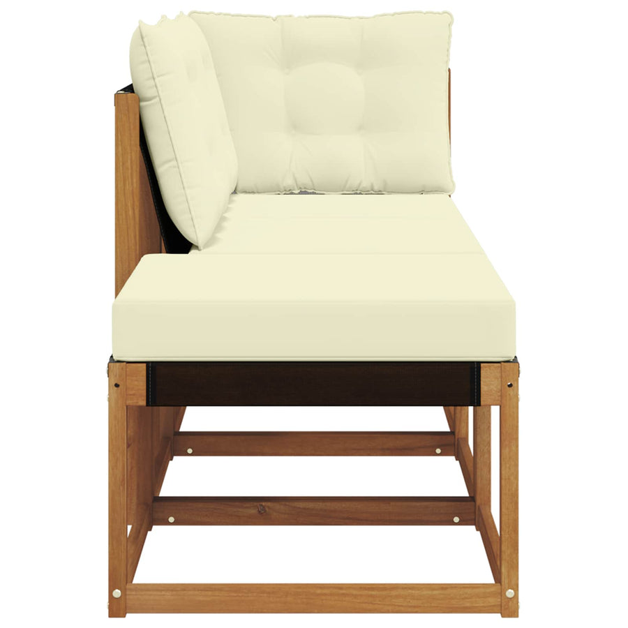 Modulaire buitensofa eenheden met kussen 3 Stuk Naturel