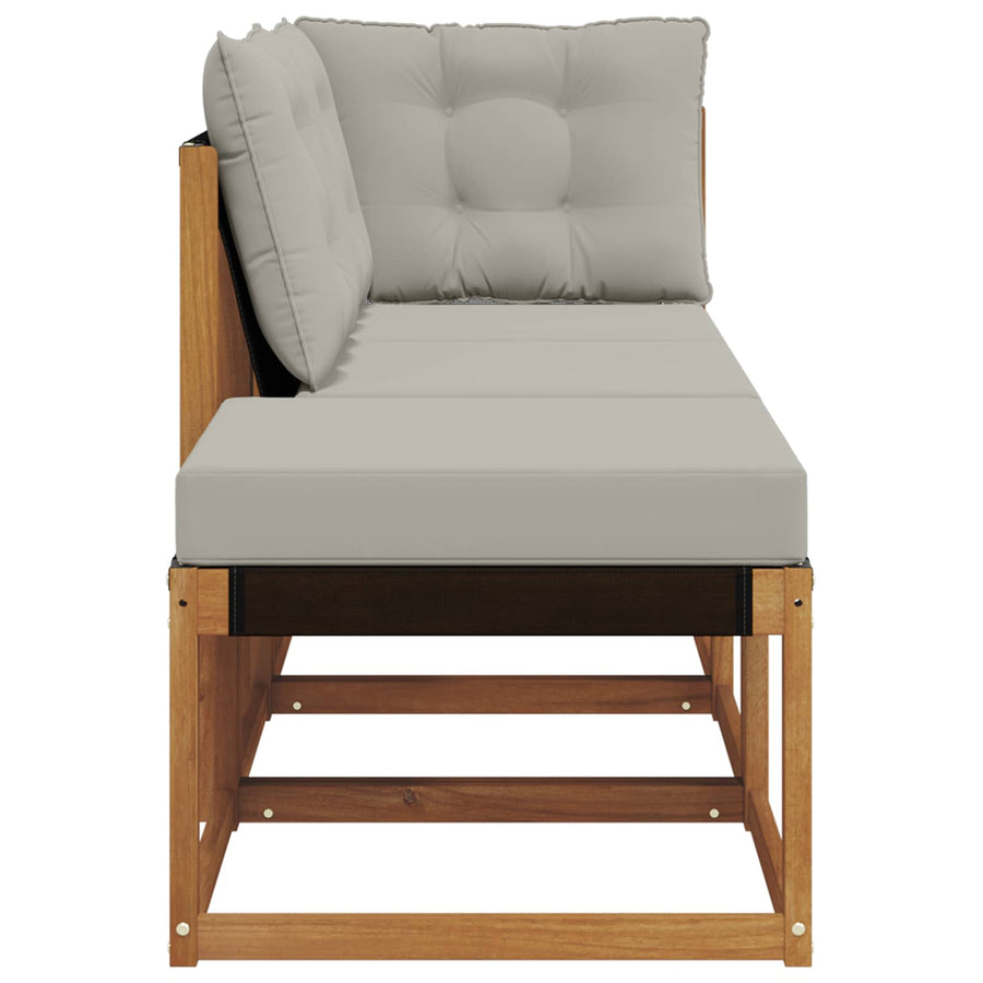 Modulaire buitensofa eenheden met kussen 3 Stuk Naturel