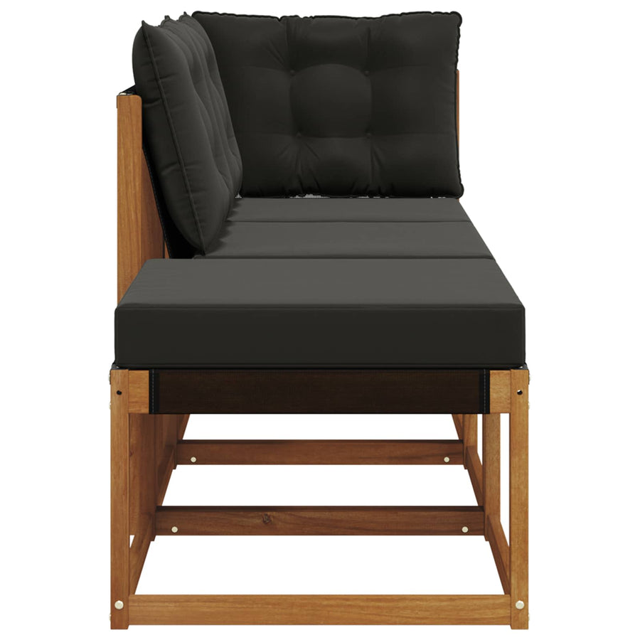 Modulaire buitensofa eenheden met kussen 3 Stuk Naturel