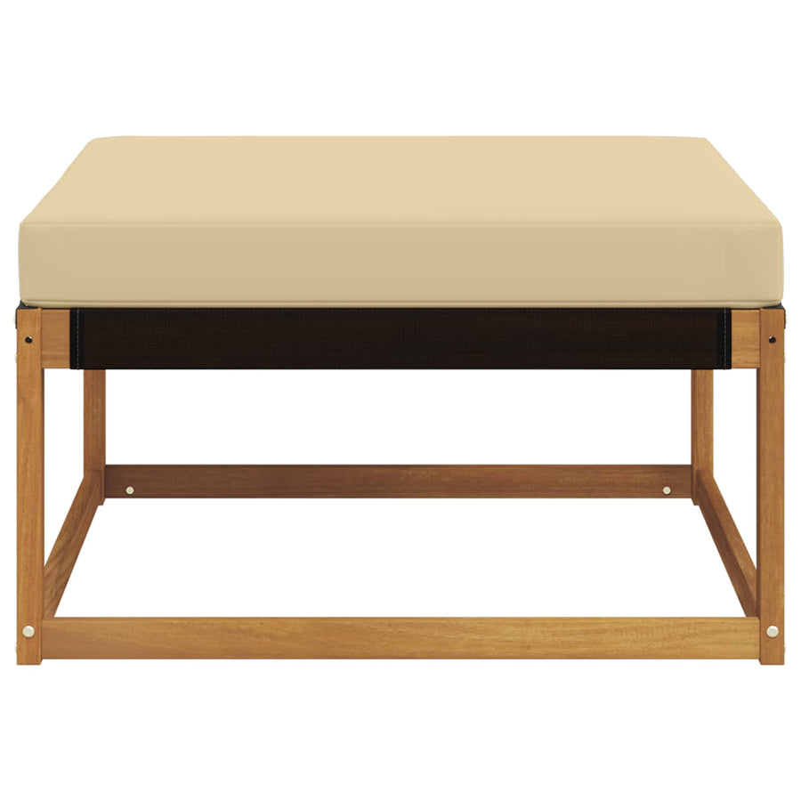 Outdoor Hocker Massief Acaciahout Naturel Natuurlijk en beige
