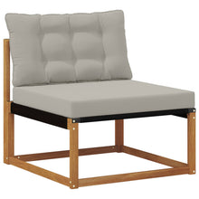 Buiten Midden Sofa Massief Acaciahout Naturel Natuurlijk en lichtgrijs