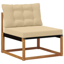 Sectie Sofa Eenheden Massief Acaciahout Naturel Natuurlijk en beige