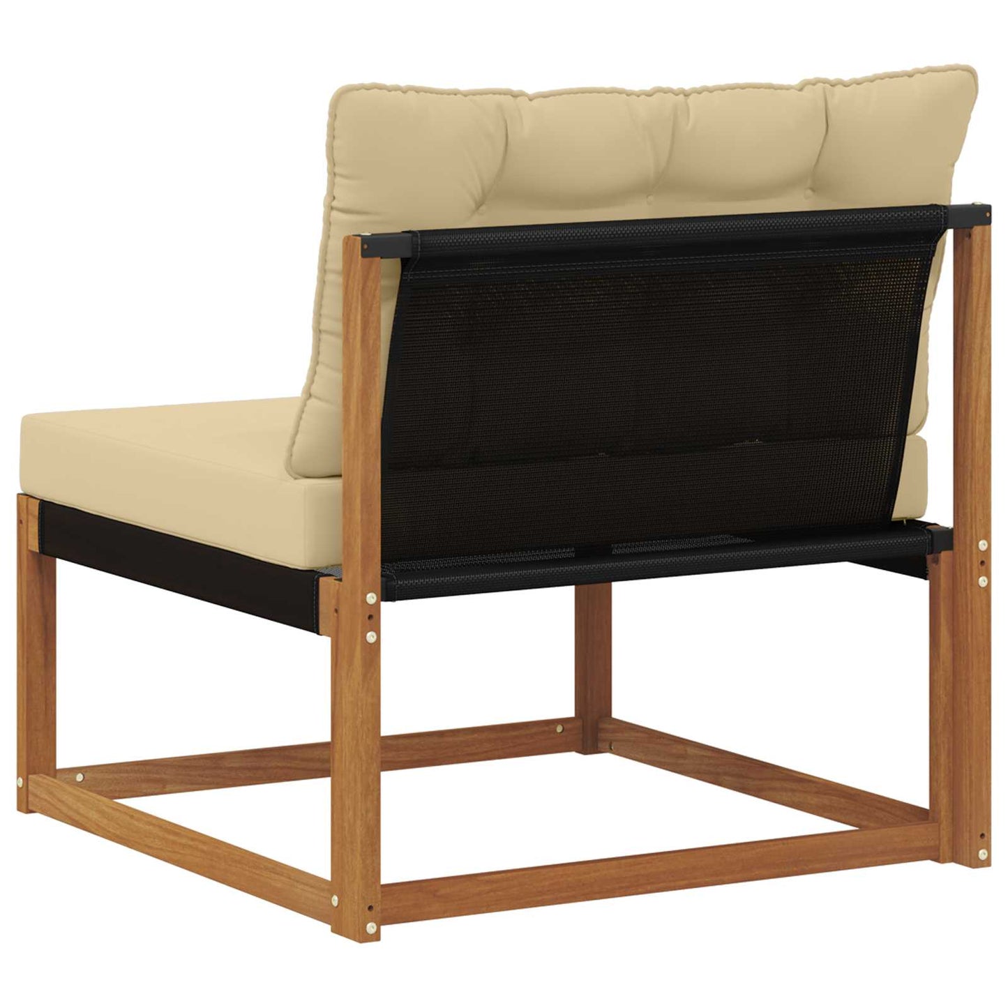 Sectie Sofa Eenheden Massief Acaciahout Naturel Natuurlijk en beige