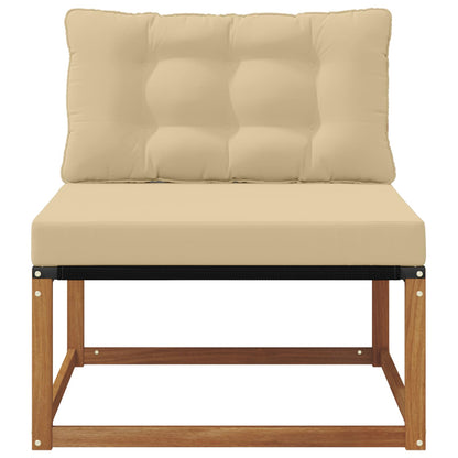 Sectie Sofa Eenheden Massief Acaciahout Naturel Natuurlijk en beige