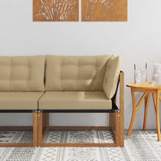 Hoekbank massief acaciahout naturel beige