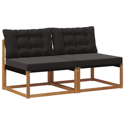 2 Stuk Buiten Midden Sofa Massief Acaciahout Naturel