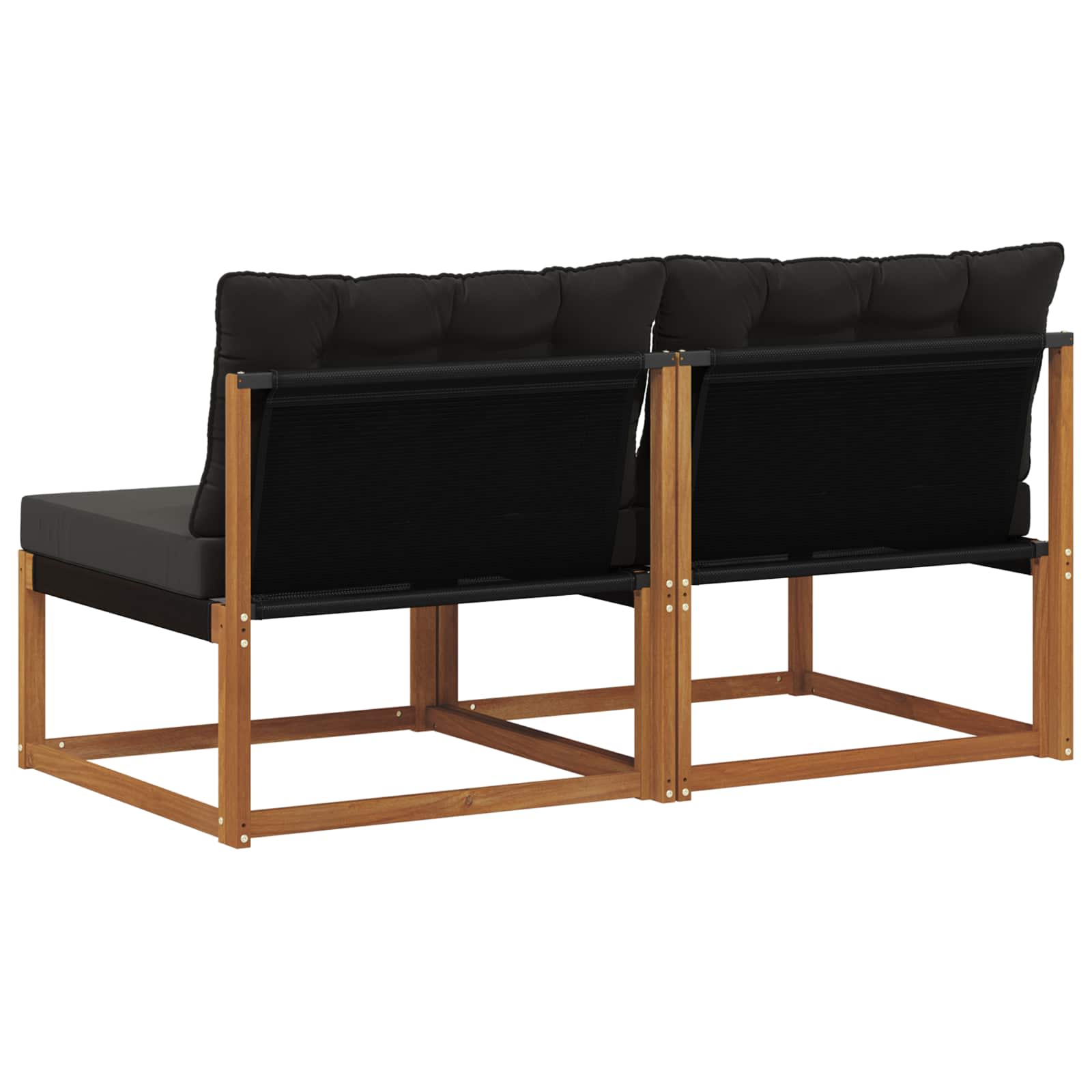 2 Stuk Buiten Midden Sofa Massief Acaciahout Naturel