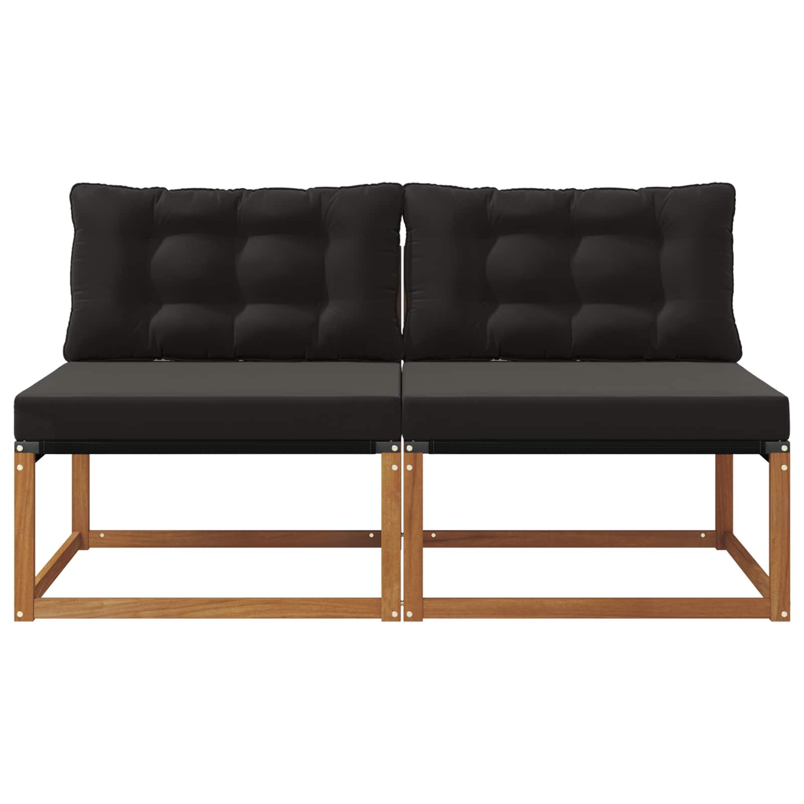 2 Stuk Buiten Midden Sofa Massief Acaciahout Naturel
