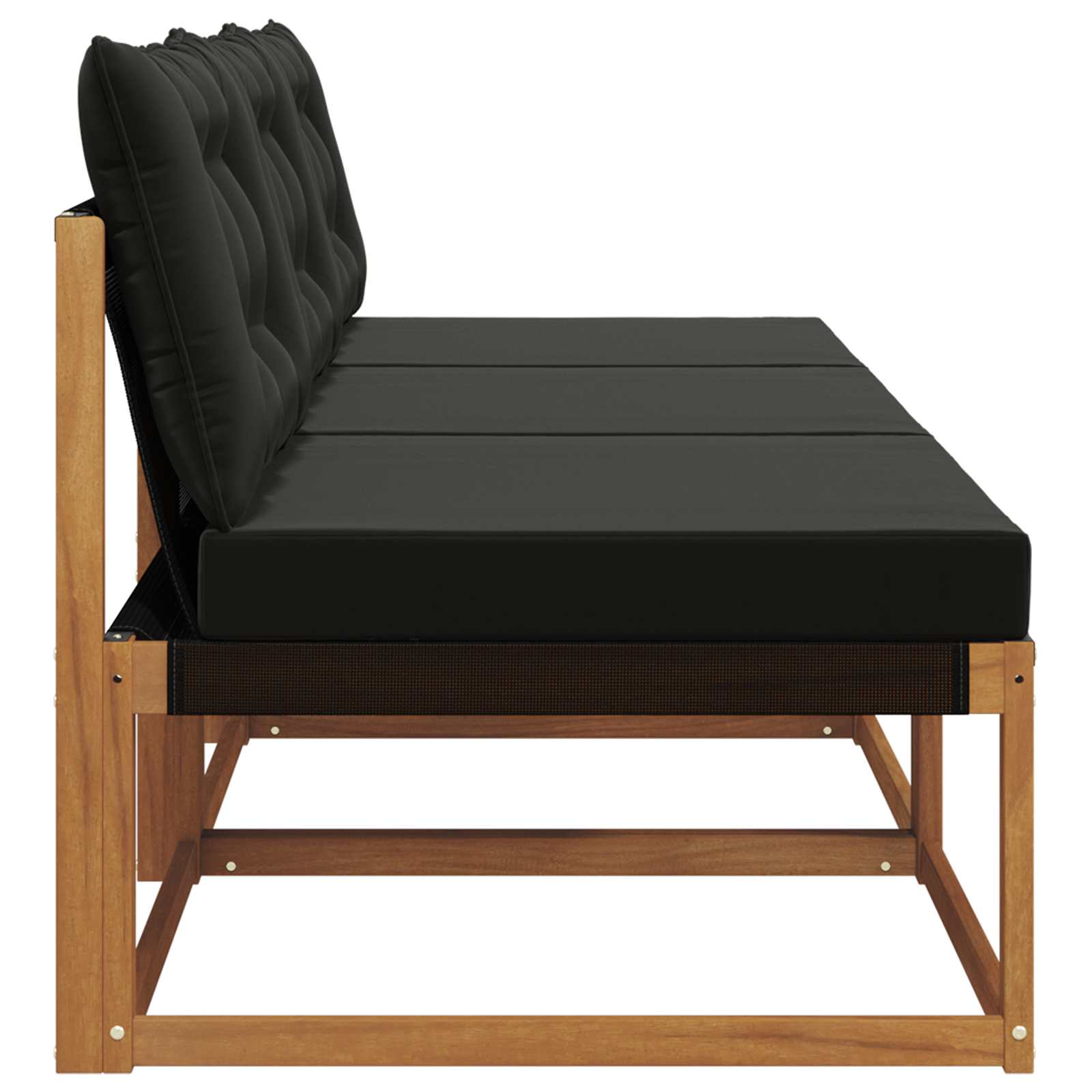 3 Stuk Buiten Midden Sofa Massief Acaciahout Naturel