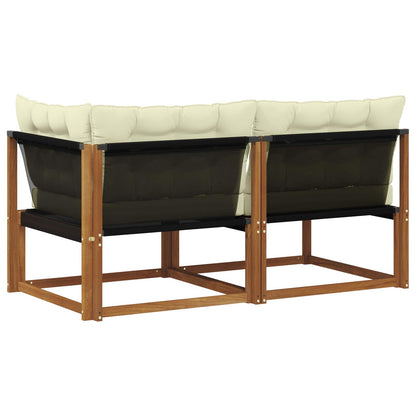 Midden en Hoek Sofa 2 Stuk Naturel Massief Acaciahout