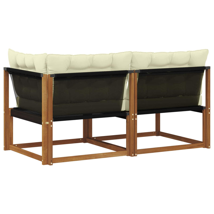 Midden en Hoek Sofa 2 Stuk Naturel Massief Acaciahout
