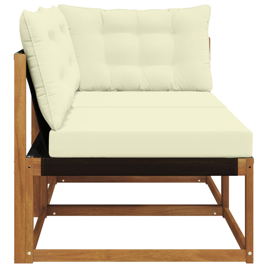 Midden en Hoek Sofa 2 Stuk Naturel Massief Acaciahout