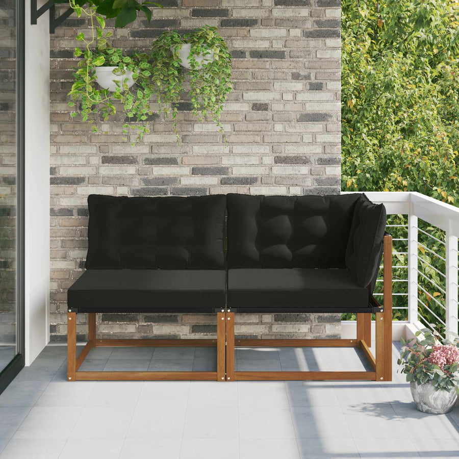 Outdoor Midden- en Hoeksalon 7 Stuk Naturel Massief Acaciahout