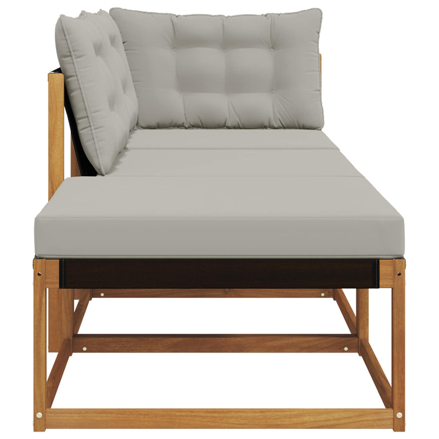 Sectie Sofa Eenheden met kussen 3 Stuk Naturel en lichtgrijs