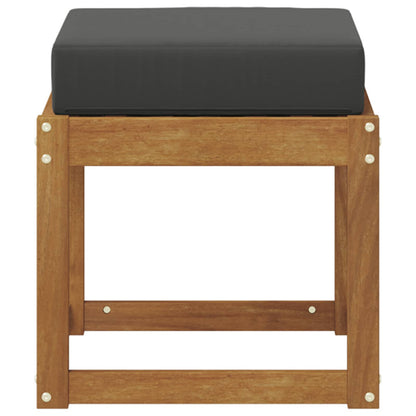 Stoelbank met kussen Natuurlijk en Antraciet 43 x 43 x 37 cm