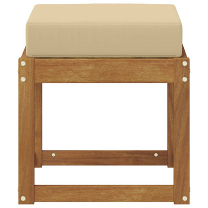 Buitenstoolbank Massief Acaciahout Naturel Natuurlijk en beige