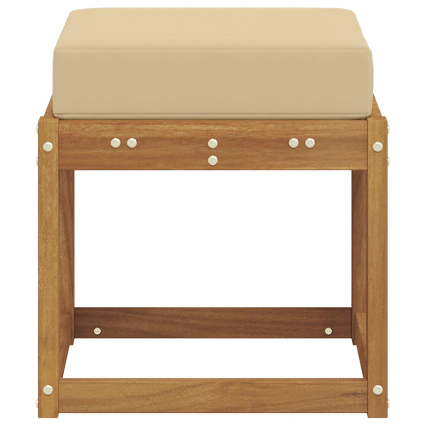Buitenstoolbank Massief Acaciahout Naturel Natuurlijk en beige