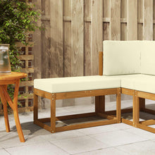Hocker Natuurlijk en Crème 79 x 43 x 37 cm Massief Acaciahout